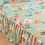 Juego de sábanas de tres piezas con dobladillo con volantes 🛏️