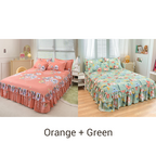 Juego de sábanas de tres piezas con dobladillo con volantes 🛏️