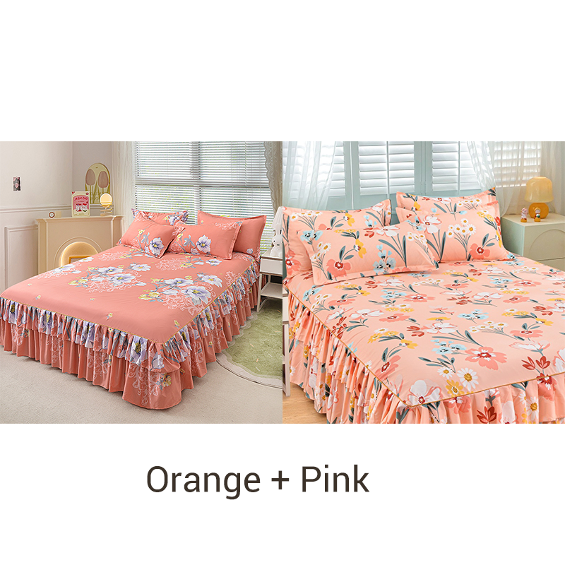 Juego de sábanas de tres piezas con dobladillo con volantes 🛏️