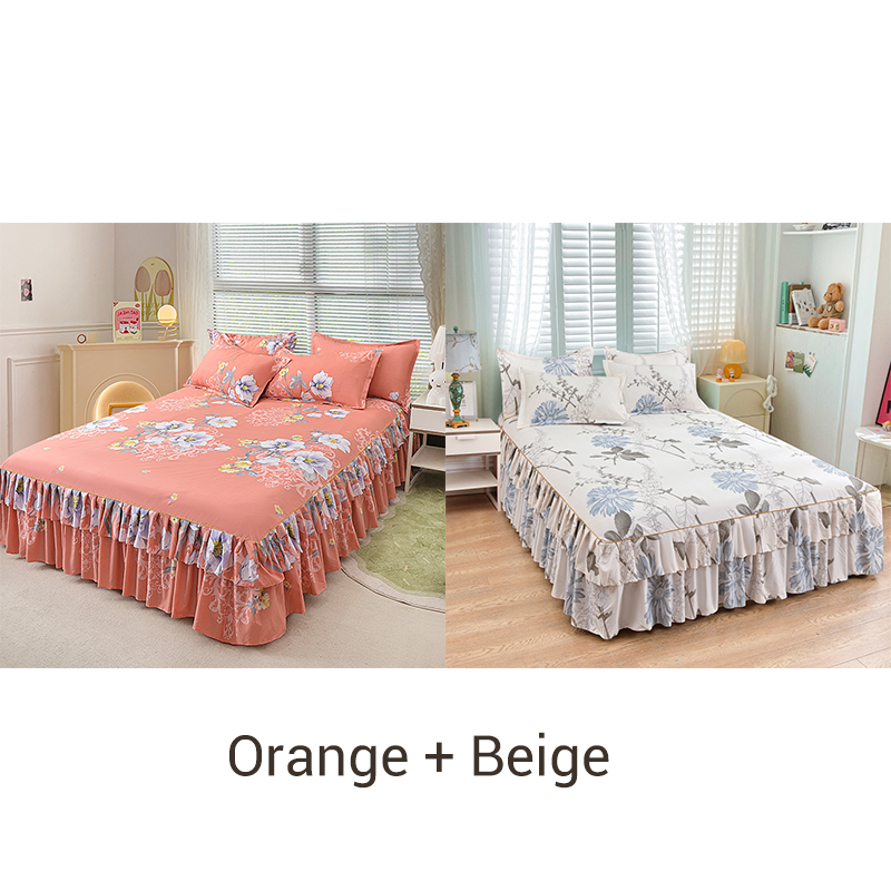 Juego de sábanas de tres piezas con dobladillo con volantes 🛏️