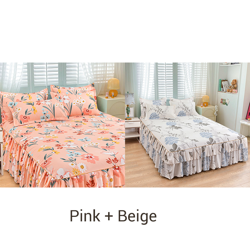 Juego de sábanas de tres piezas con dobladillo con volantes 🛏️