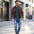 Vaqueros pitillo rotos para hombre
