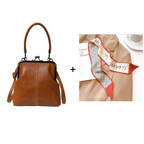 Bolso vintage con cierre de beso – 2 en 1: para llevar y organizar.