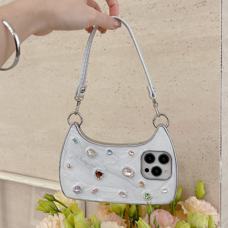 Funda creativa para iPhone con asa superior