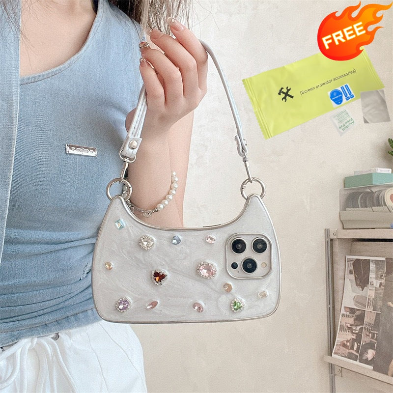 Funda creativa para iPhone con asa superior