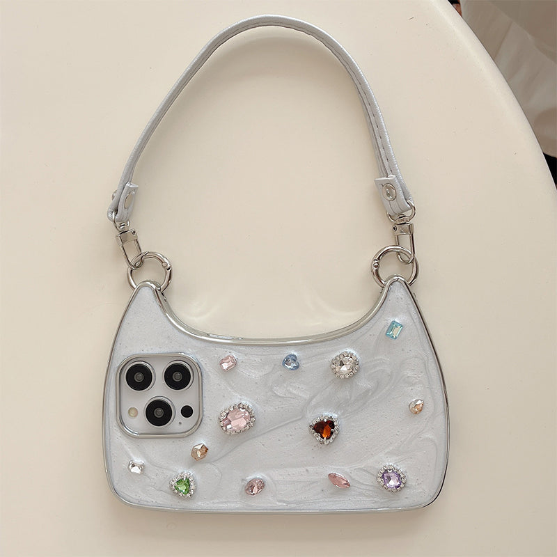 Funda creativa para iPhone con asa superior