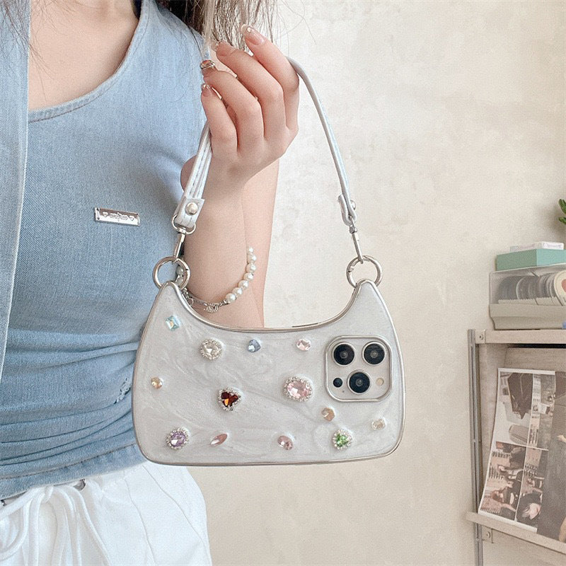 Funda creativa para iPhone con asa superior