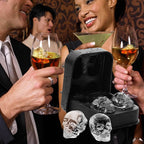 Molde de silicona para hielo con forma de calavera: ideal para cócteles, fiestas y postres creativos 🍹