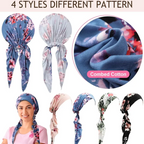 👒 Pañuelo para la cabeza con estampado floral para mujer