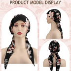 👒 Pañuelo para la cabeza con estampado floral para mujer