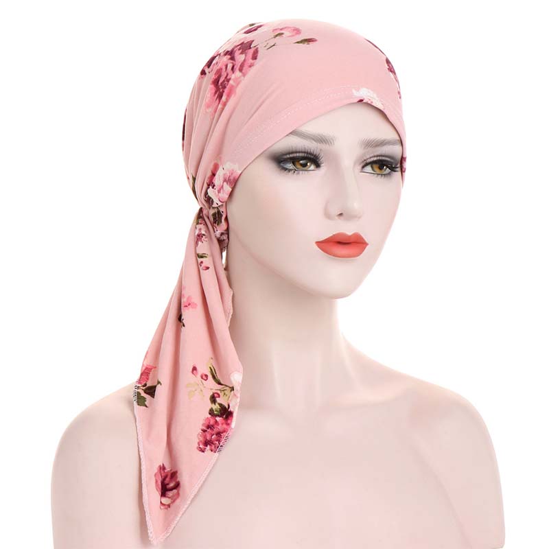 👒 Pañuelo para la cabeza con estampado floral para mujer