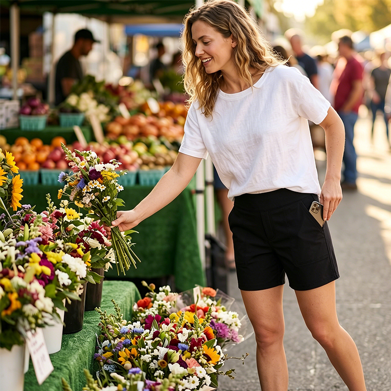 Pantalones cortos de talle alto para mujer: control de abdomen y realce de glúteos, elásticos.