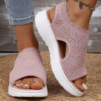 Sandalias de plataforma de punto para mujer: transpirables, suaves como una nube y ligeras.