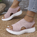 Sandalias de plataforma de punto para mujer: transpirables, suaves como una nube y ligeras.