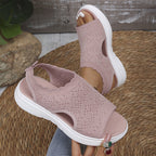 Sandalias de plataforma de punto para mujer: transpirables, suaves como una nube y ligeras.