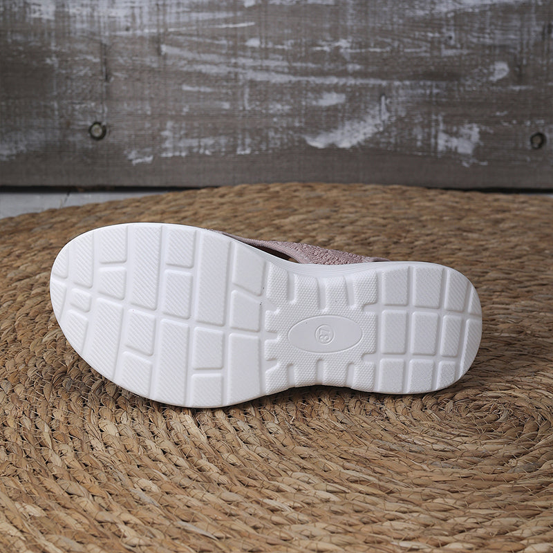Sandalias de plataforma de punto para mujer: transpirables, suaves como una nube y ligeras.