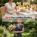 Vestido largo floral con escote en V – Elegante cintura fruncida y tejido de primera calidad – Imprescindible para el verano