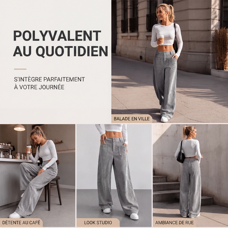 👖 Pantalones anchos y relajados con corte holgado para mujer