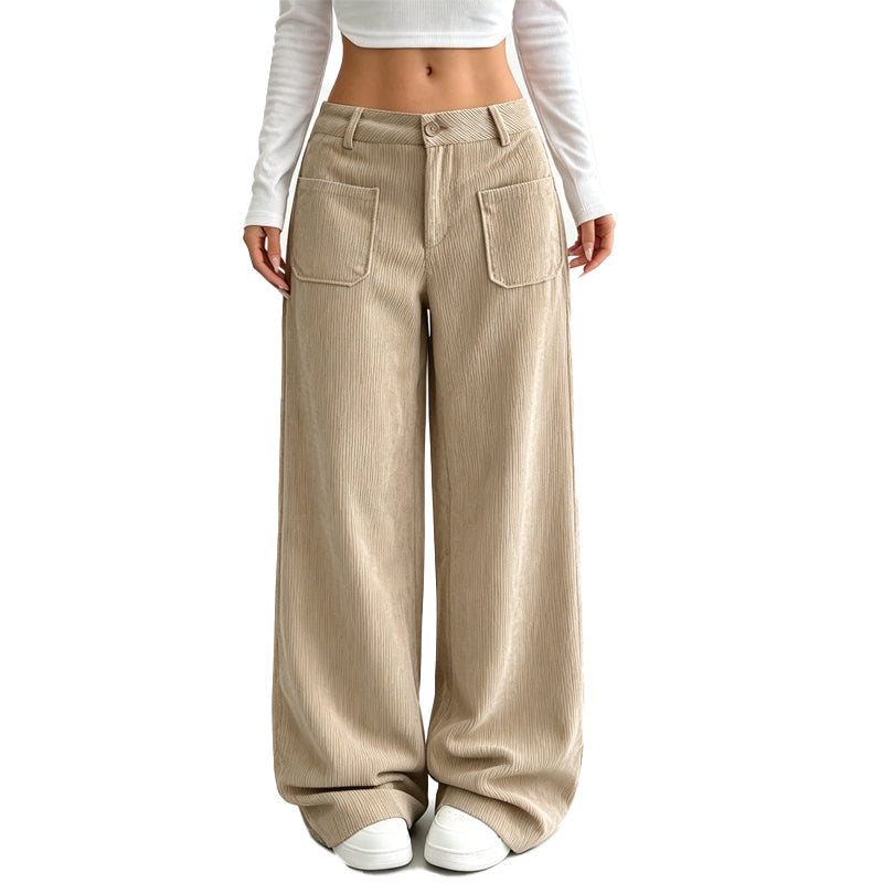 👖 Pantalones anchos y relajados con corte holgado para mujer
